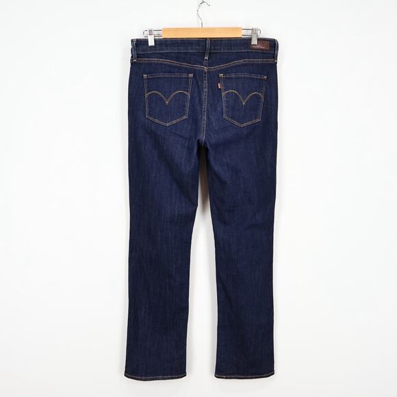 Levi's Women's 12M Demi Curve Classic Straight Leg Dark Wash Size 12 - Picture 4 of 6